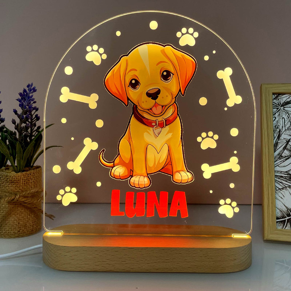 Hondenrassen met Namen Ledlamp - Bella Mia