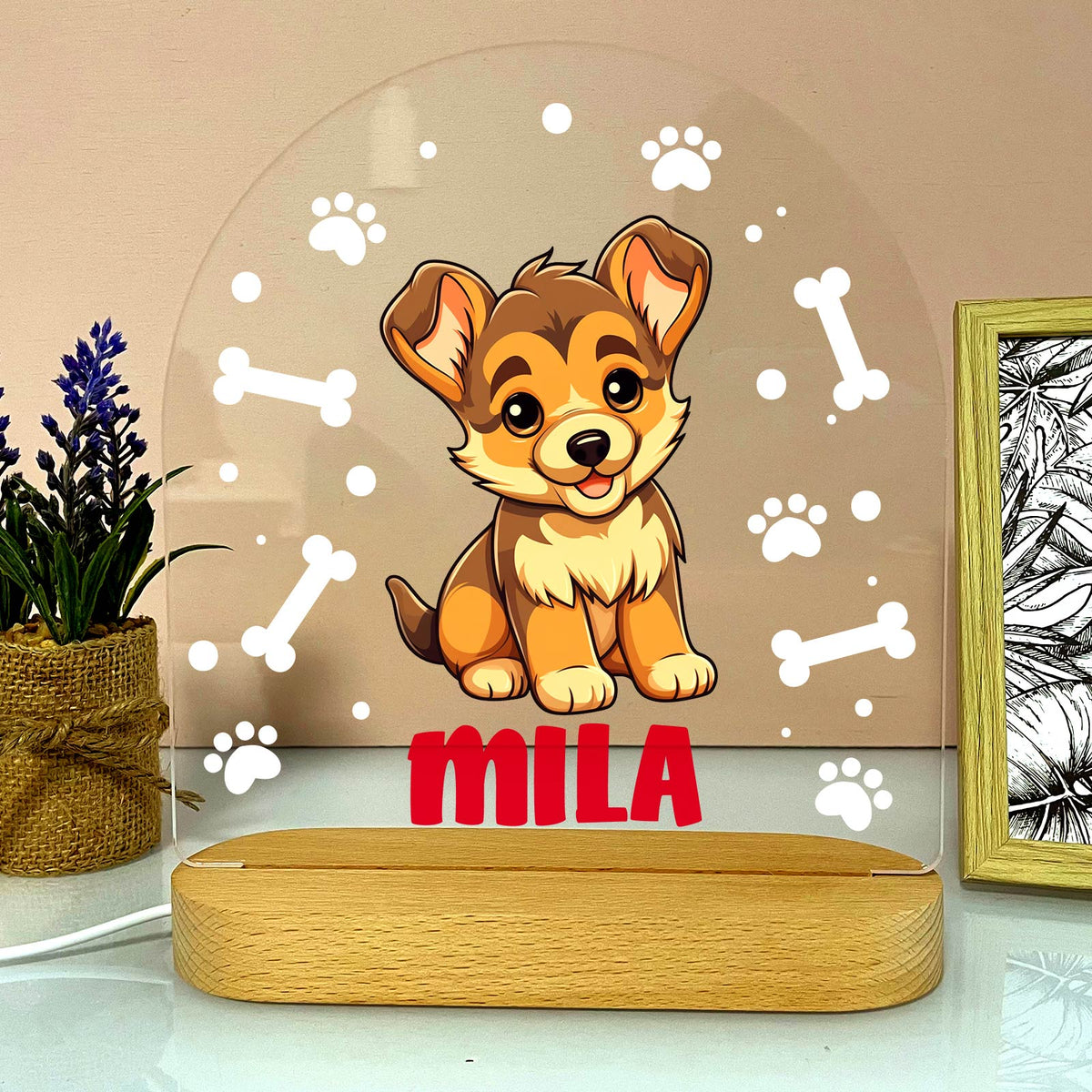 Hondenrassen met Namen Ledlamp - Bella Mia