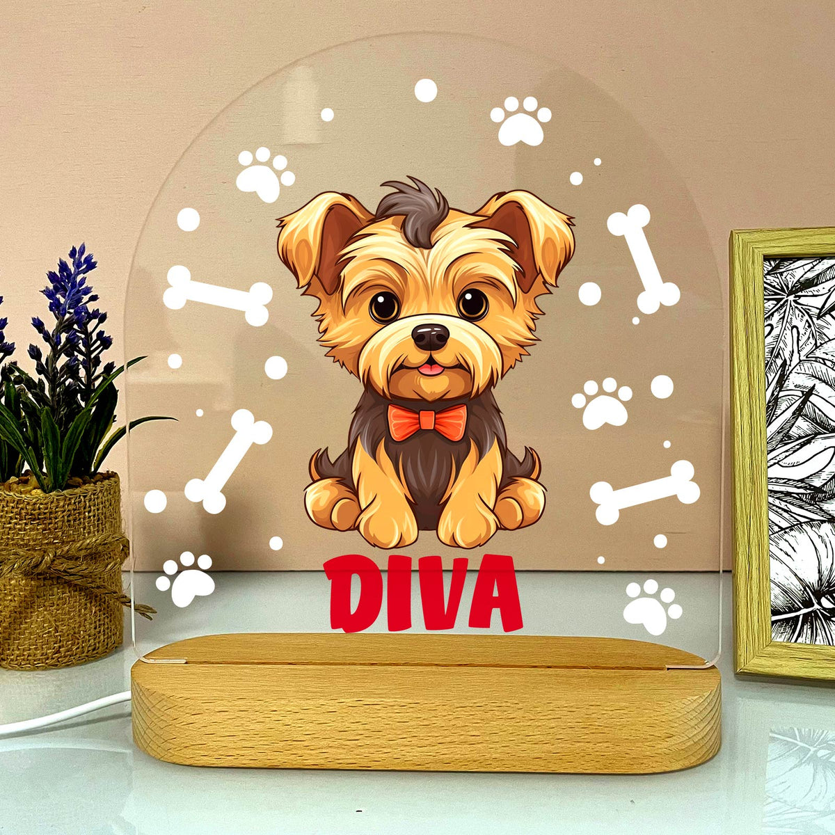 Hondenrassen met Namen Ledlamp - Bella Mia