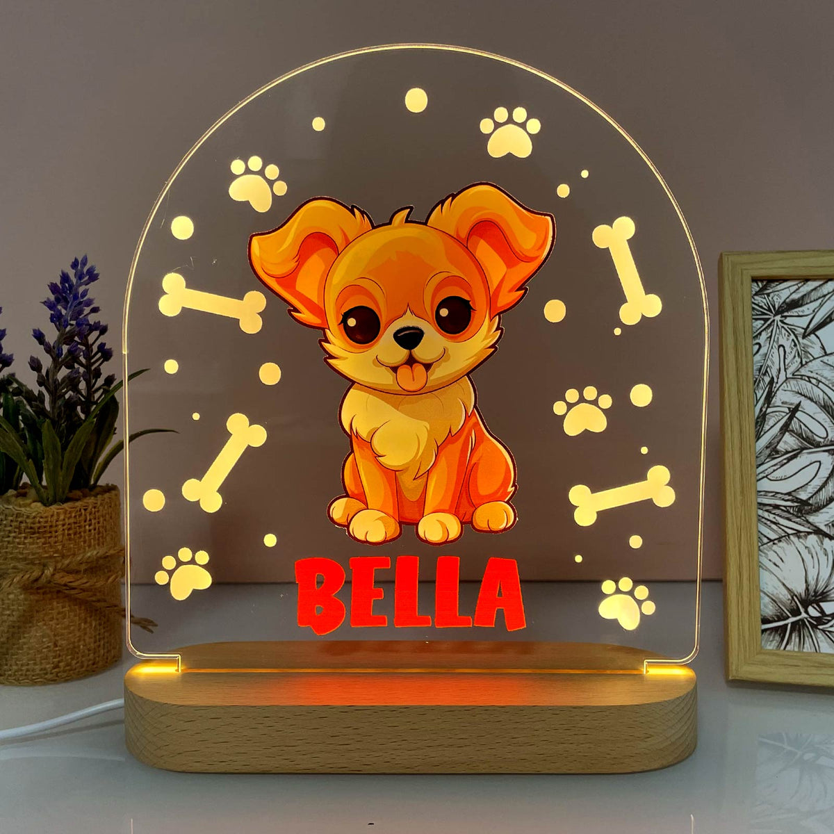 Hondenrassen met Namen Ledlamp - Bella Mia