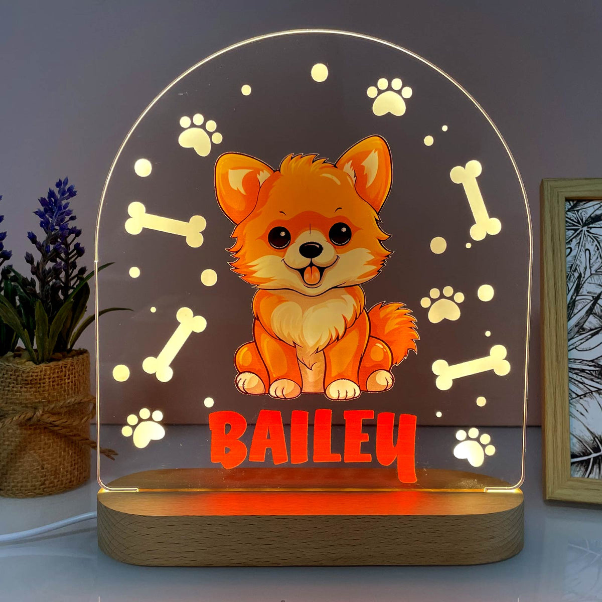 Hondenrassen met Namen Ledlamp - Bella Mia