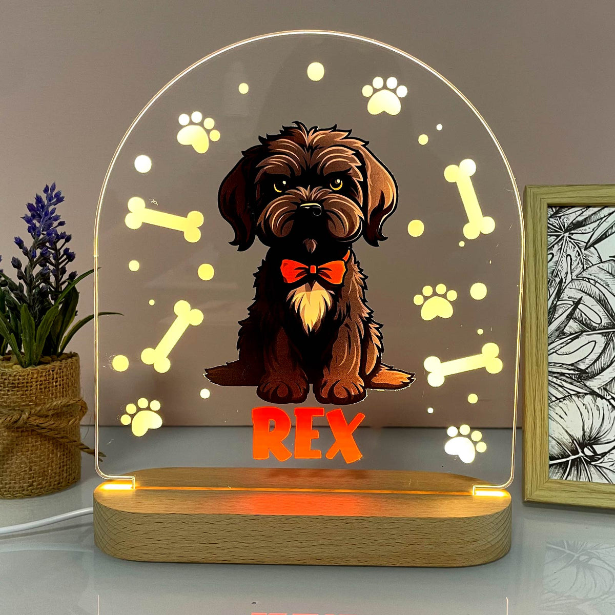 Hondenrassen met Namen Ledlamp - Bella Mia