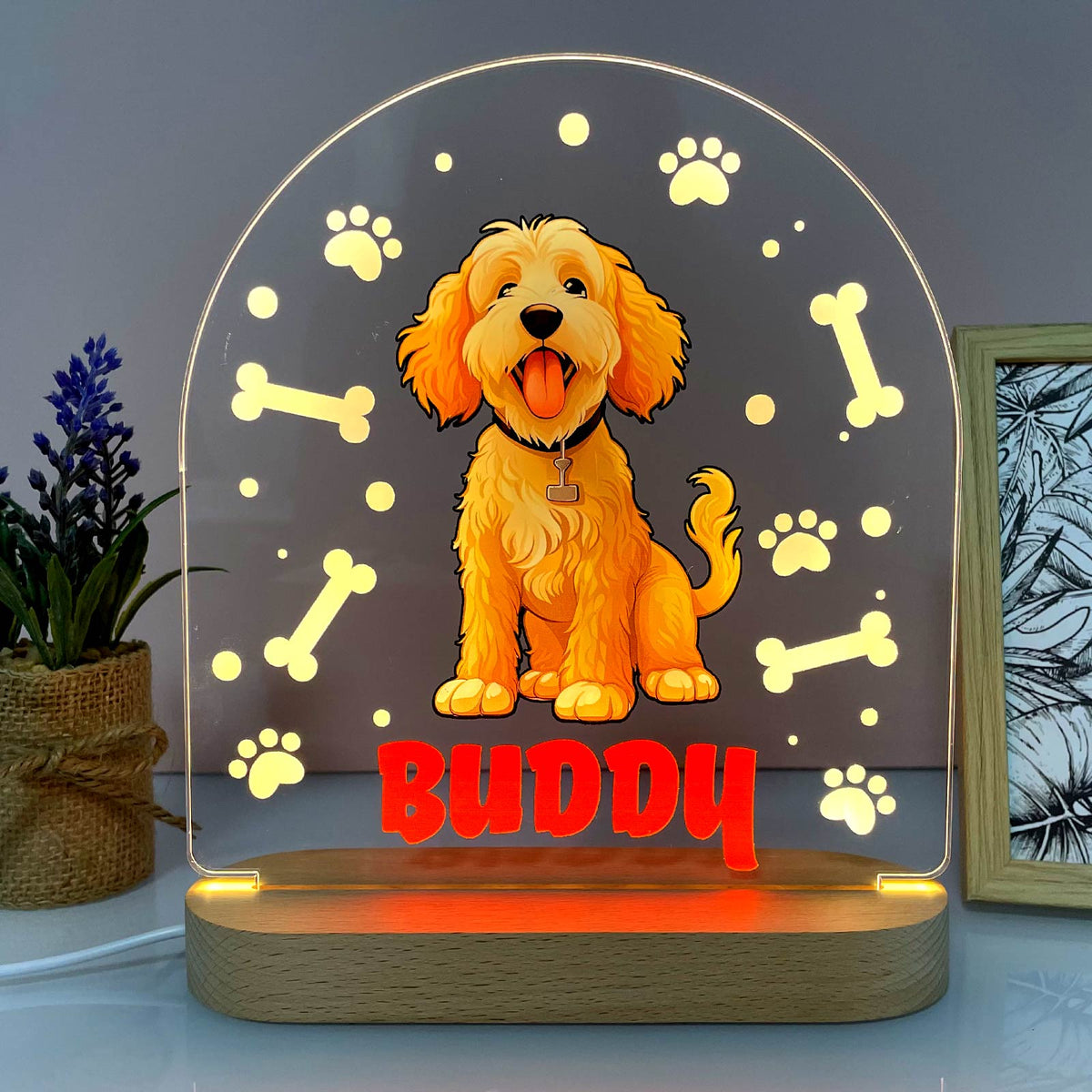 Hondenrassen met Namen Ledlamp - Bella Mia