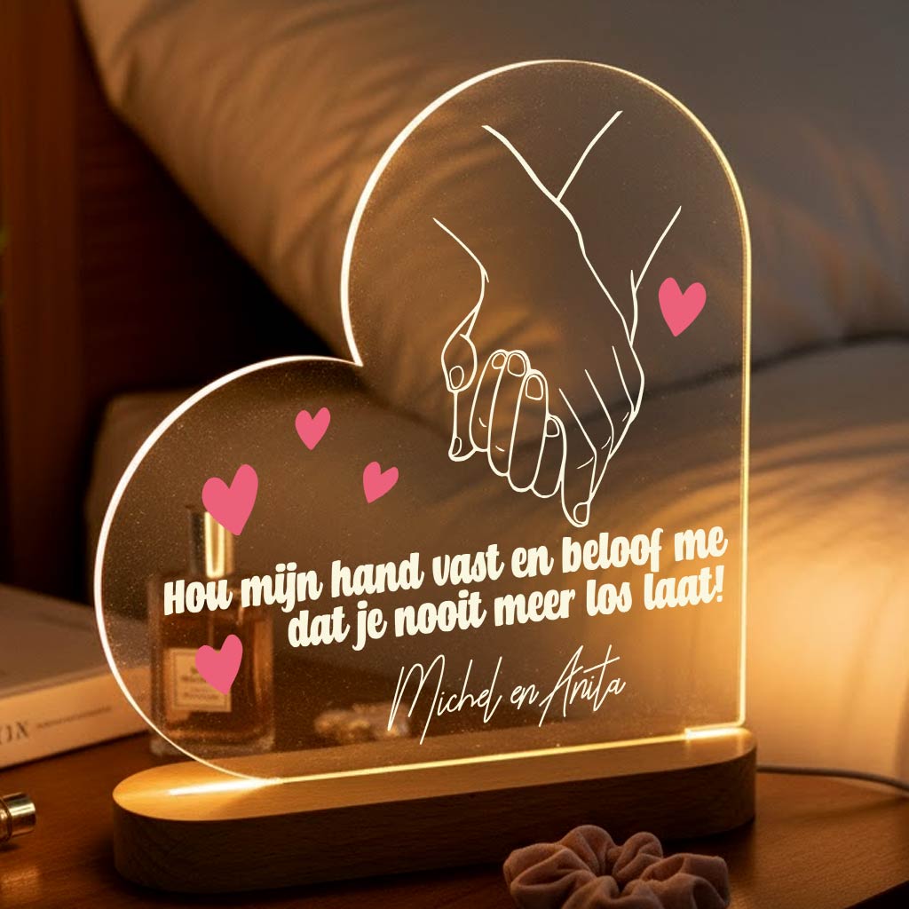 Hou mijn hand vast - Ledlamp - Bella Mia