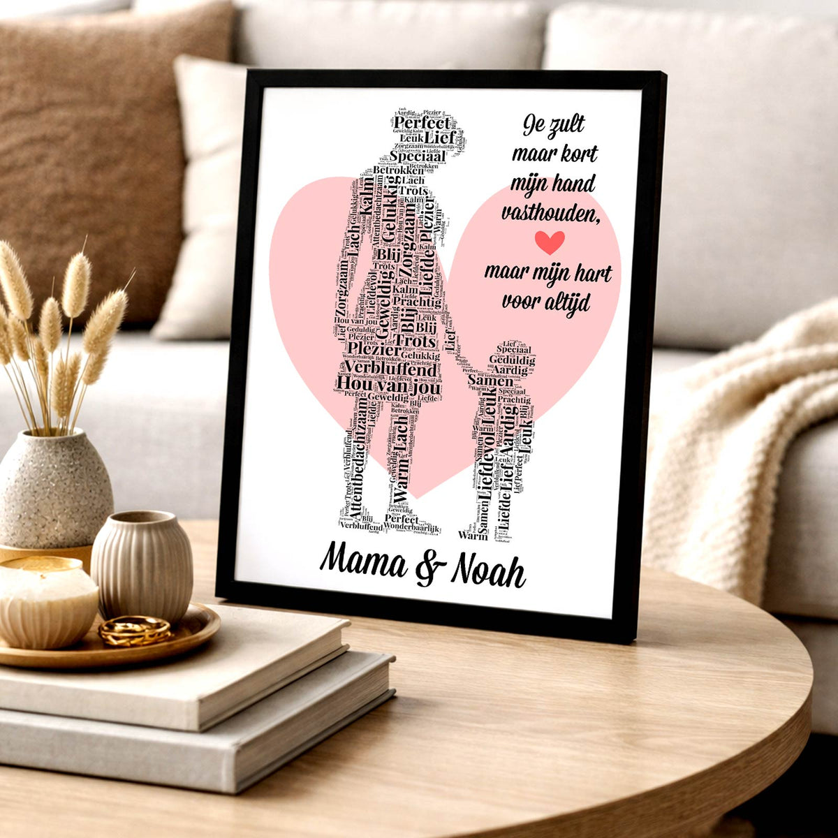 Hou van je mama - Print in fotolijst - Bella Mia