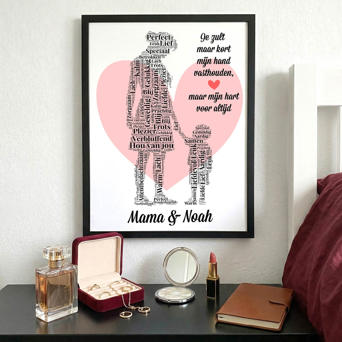 Hou van je mama - Print in fotolijst - Bella Mia