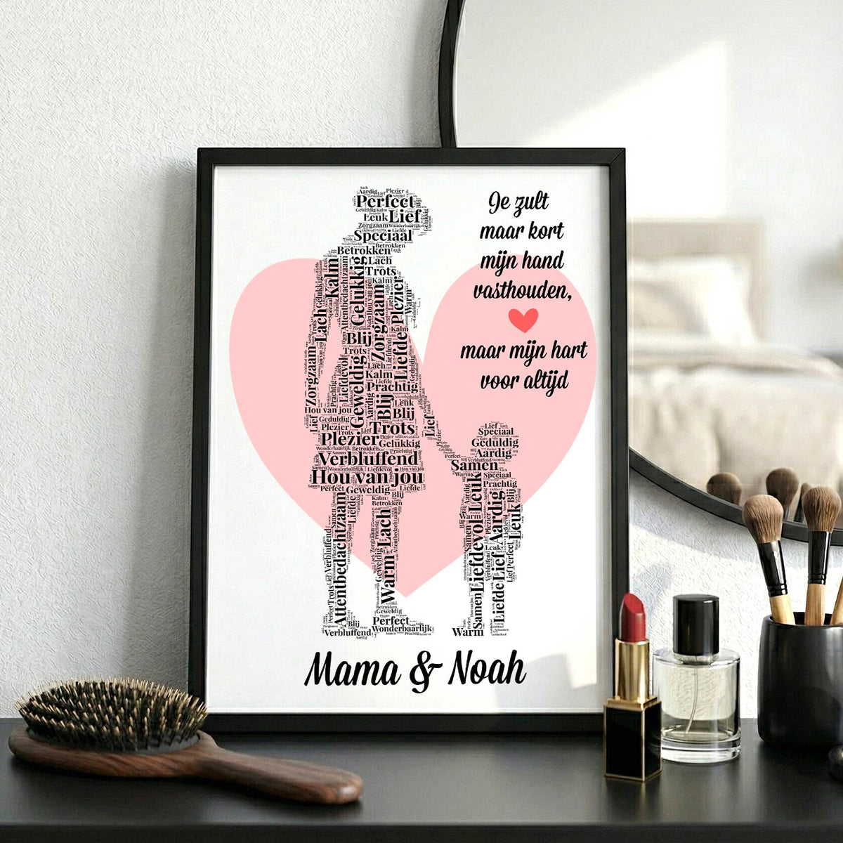 Hou van je mama - Print in fotolijst - Bella Mia