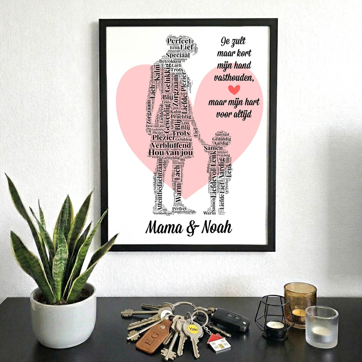 Hou van je mama - Print in fotolijst - Bella Mia