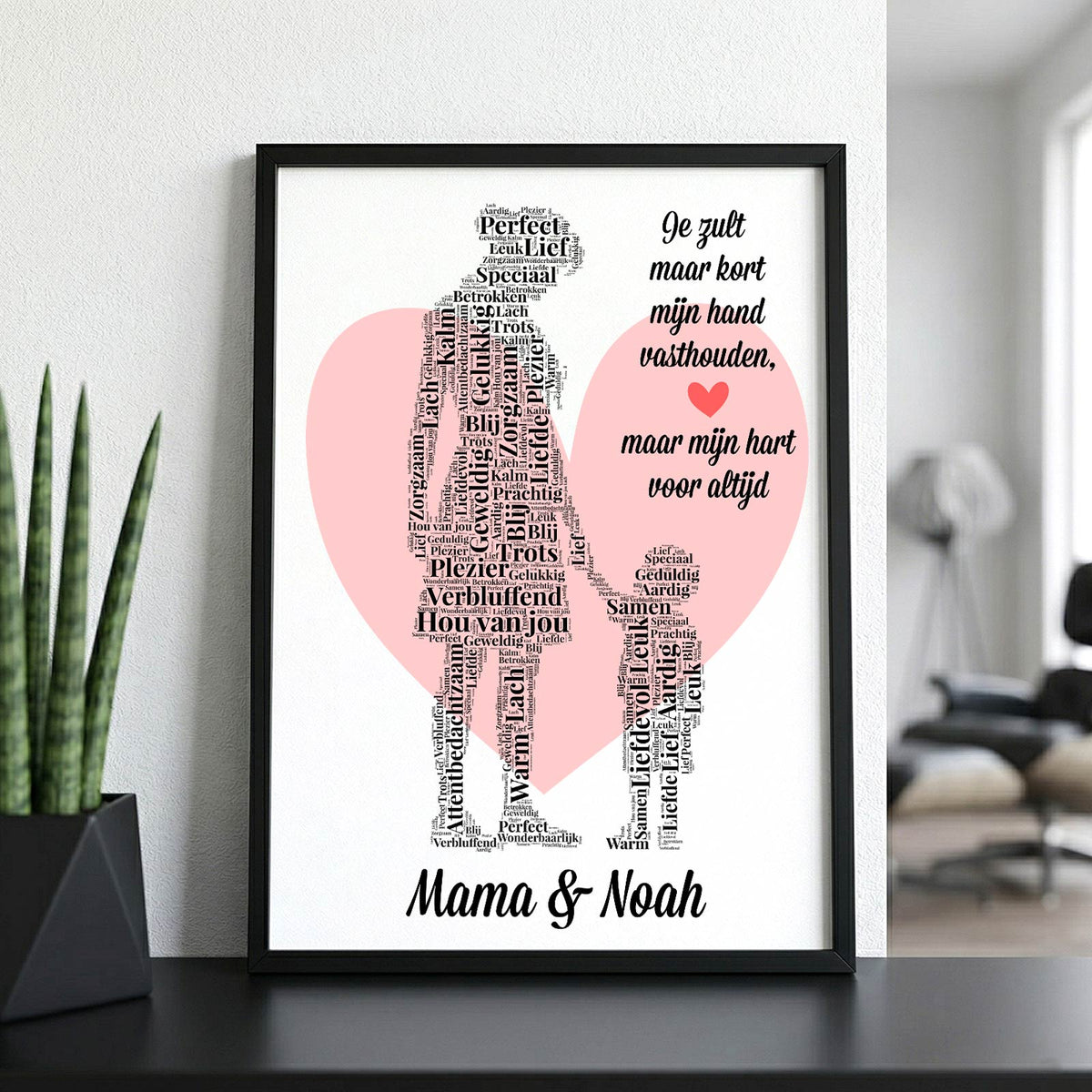 Hou van je mama - Print in fotolijst - Bella Mia
