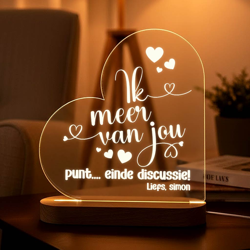Ik meer van jou - Ledlamp - Bella Mia