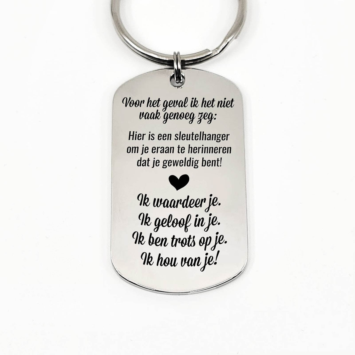 Ik Waardeer Je Sleutelhanger - Bella Mia