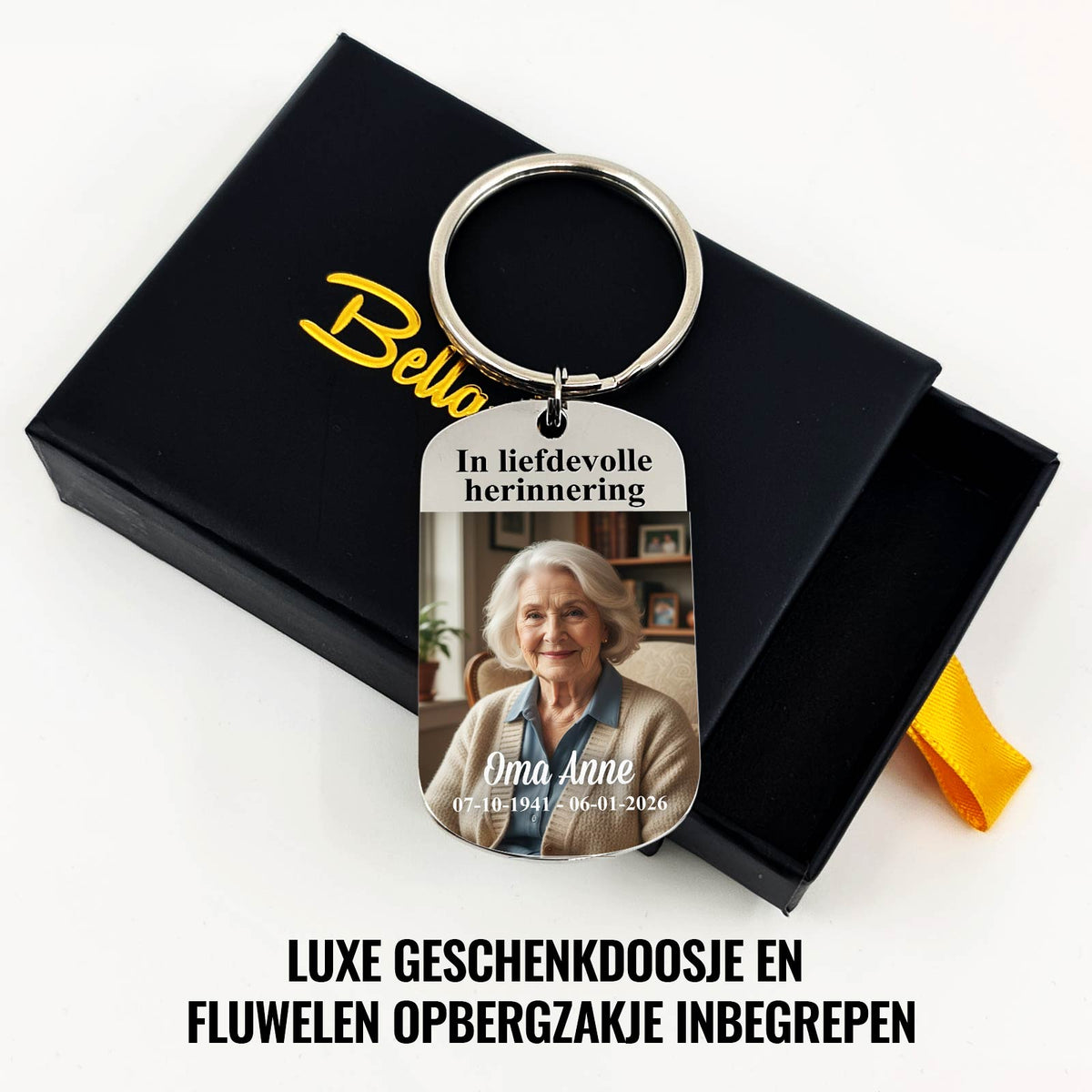 In liefdevolle herinnering Fotosleutelhanger - Bella Mia