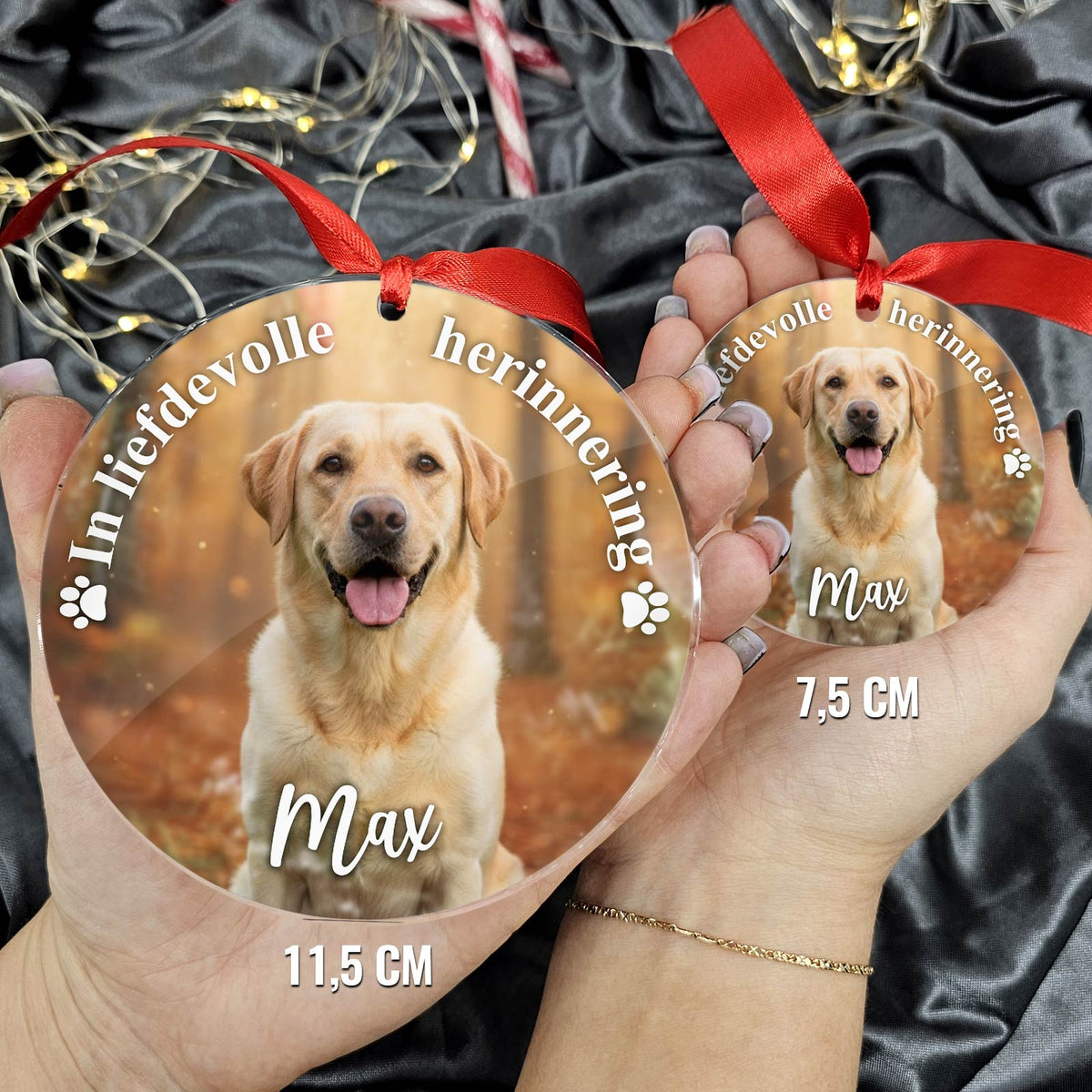 In Liefdevolle herinnering Hond of Kat - Fotokerstbal - Bella Mia