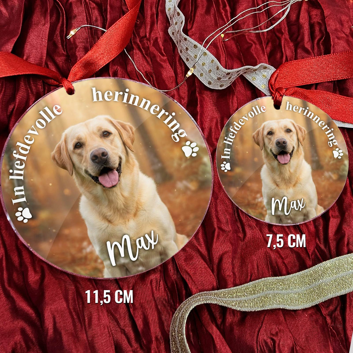 In Liefdevolle herinnering Hond of Kat - Fotokerstbal - Bella Mia