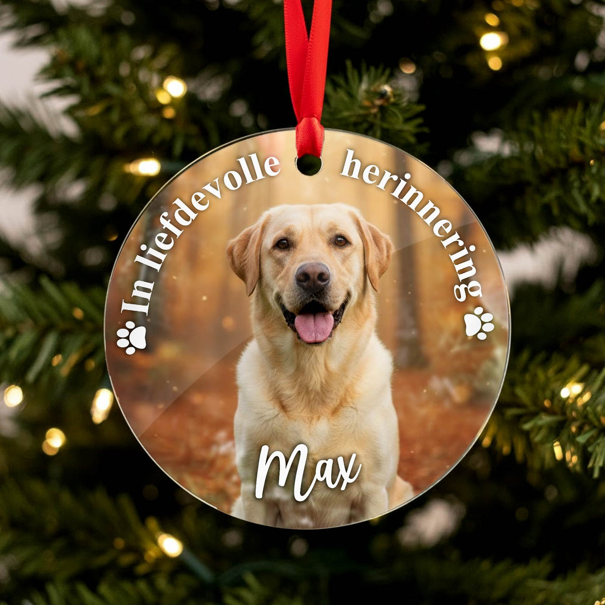 In Liefdevolle herinnering Hond of Kat - Fotokerstbal - Bella Mia