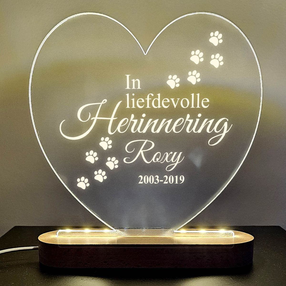 In liefdevolle herinnering - Ledlamp - Bella Mia