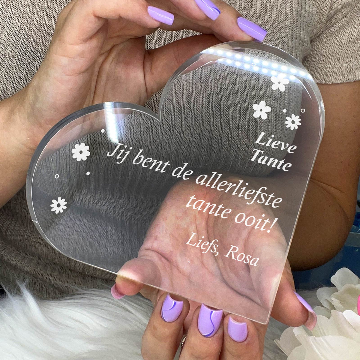 Jij Bent De Allerliefste Tante Ooit - Tante Hart van Plexi Glas - Bella Mia