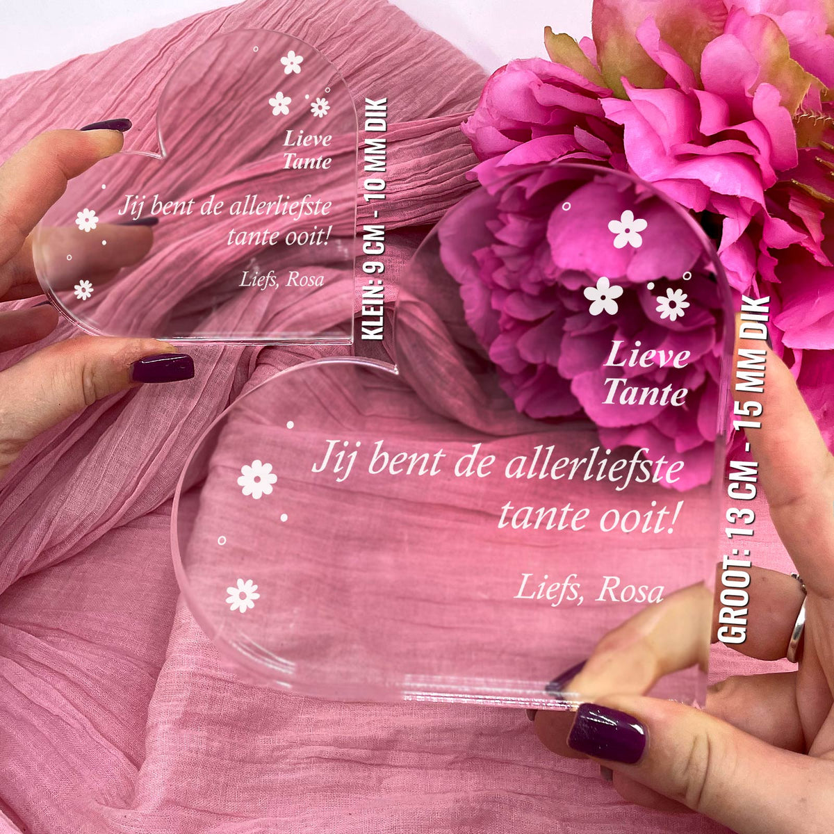 Jij Bent De Allerliefste Tante Ooit - Tante Hart van Plexi Glas - Bella Mia