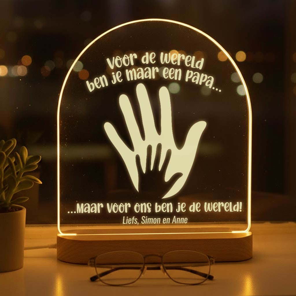Jij bent de wereld - Lampje voor papa! - Bella Mia