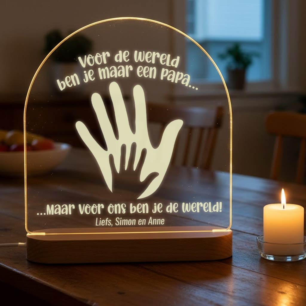 Jij bent de wereld - Lampje voor papa! - Bella Mia