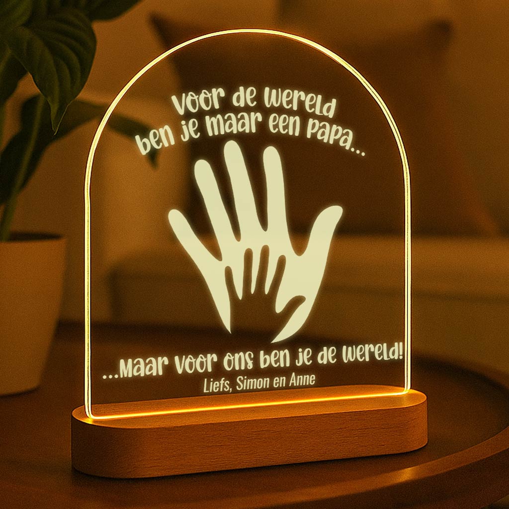 Jij bent de wereld - Lampje voor papa! - Bella Mia