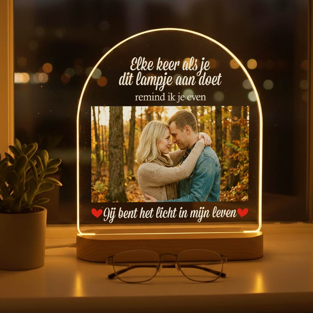 Jij bent het licht in mijn leven Fotolamp - Bella Mia