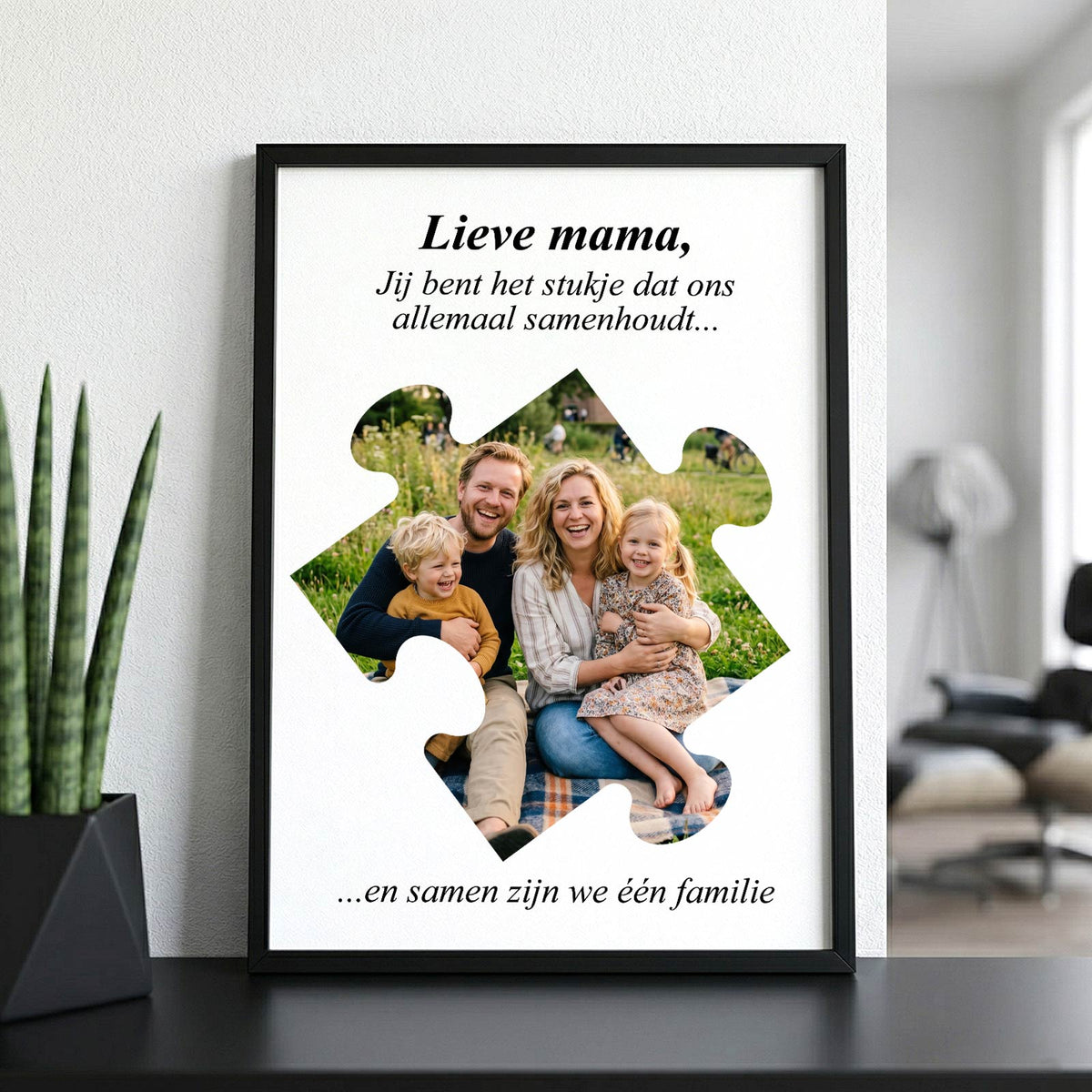 Jij bent het stukje - Print in fotolijst - Bella Mia