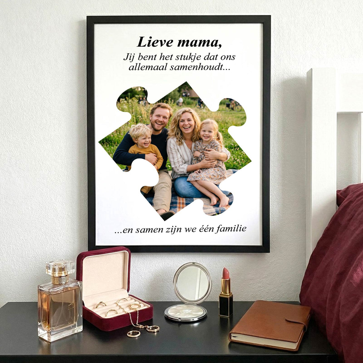 Jij bent het stukje - Print in fotolijst - Bella Mia