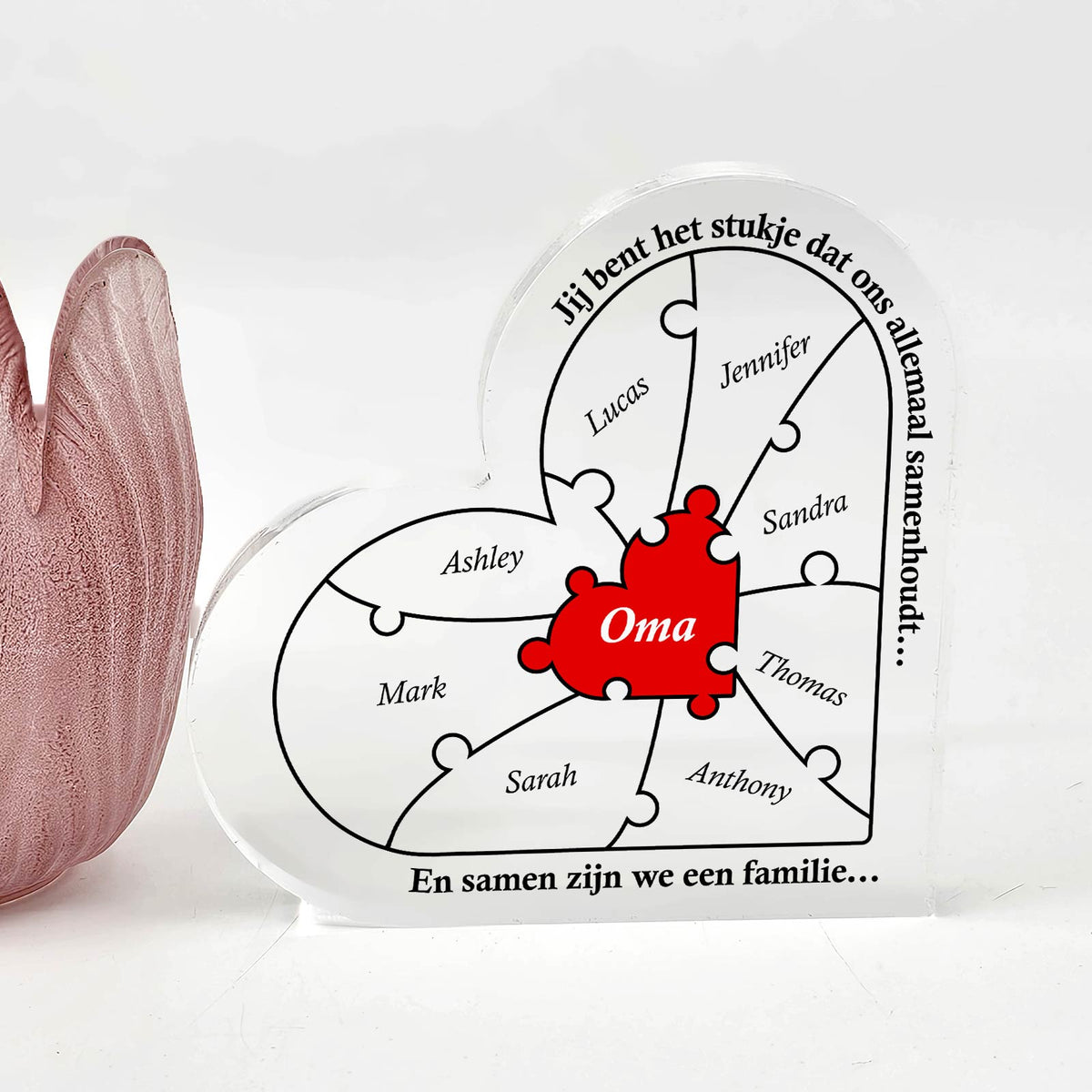 Jij Bent Het Stukje.... Puzzel Plexiglas Hart - Bella Mia