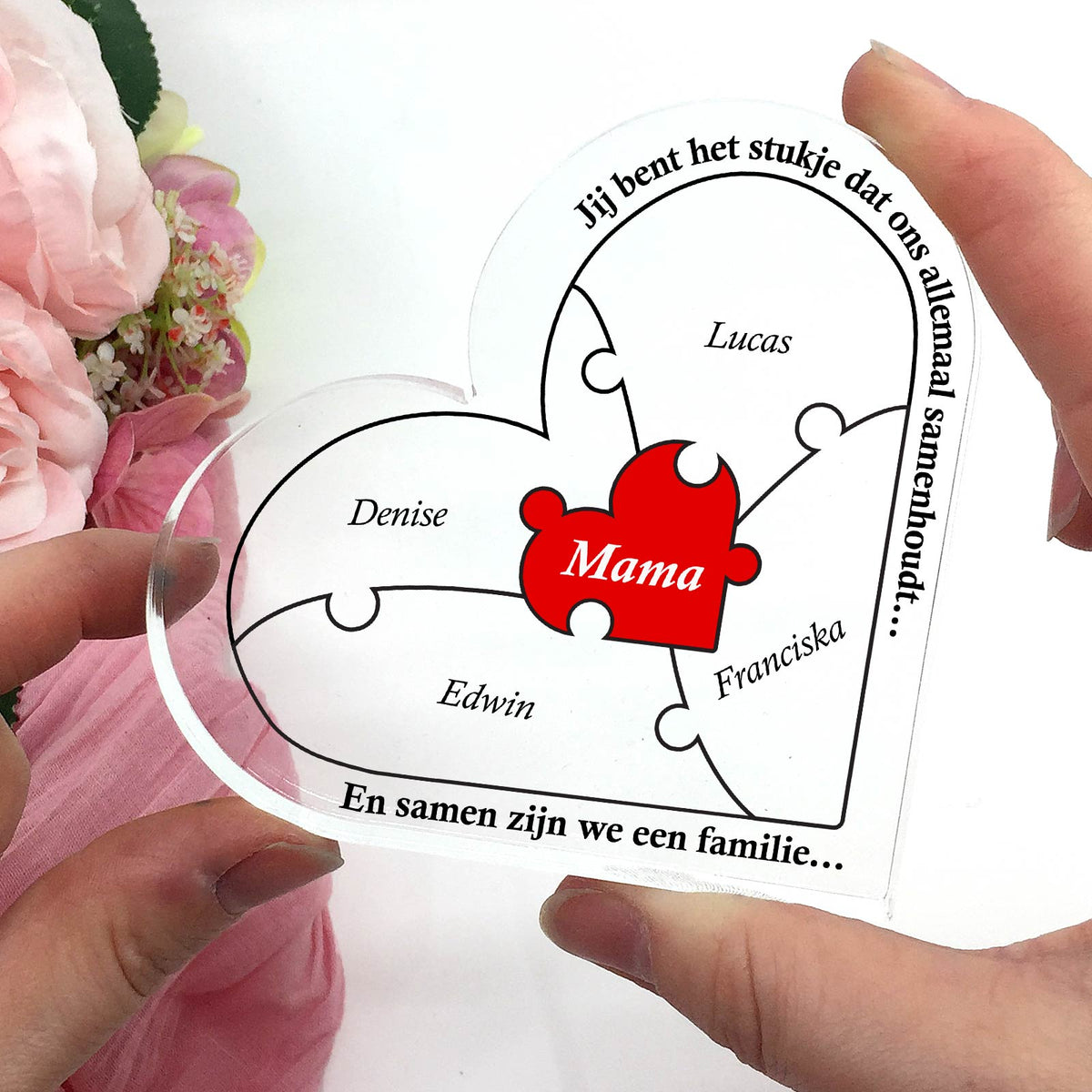 Jij Bent Het Stukje.... Puzzel Plexiglas Hart - Bella Mia