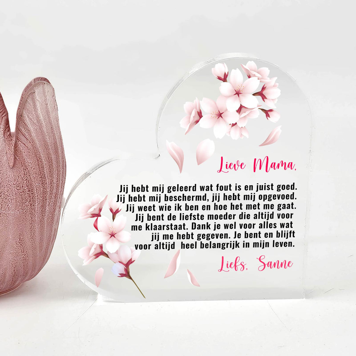 Jij hebt mij alles geleerd Plexi Hart - Bella Mia