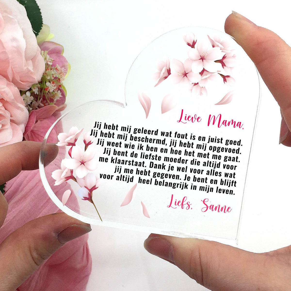 Jij hebt mij alles geleerd Plexi Hart - Bella Mia