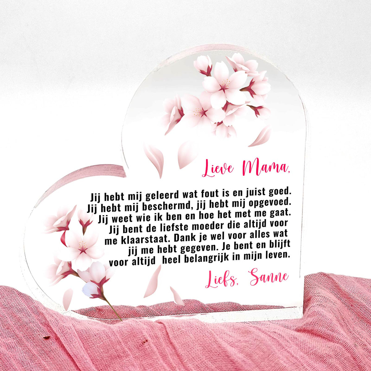 Jij hebt mij alles geleerd Plexi Hart - Bella Mia