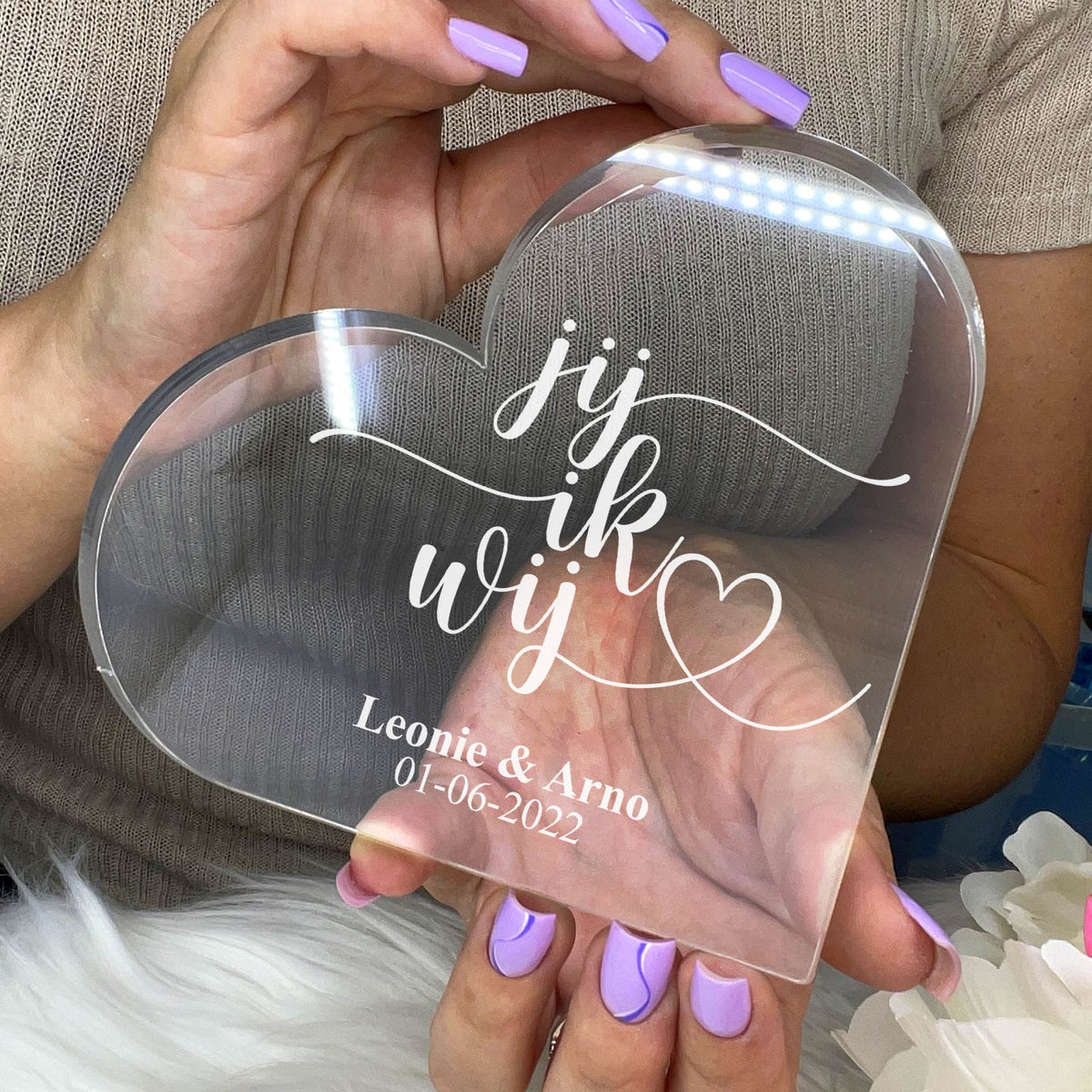 Jij, Ik, Wij Hart van Plexi Glas - Bella Mia