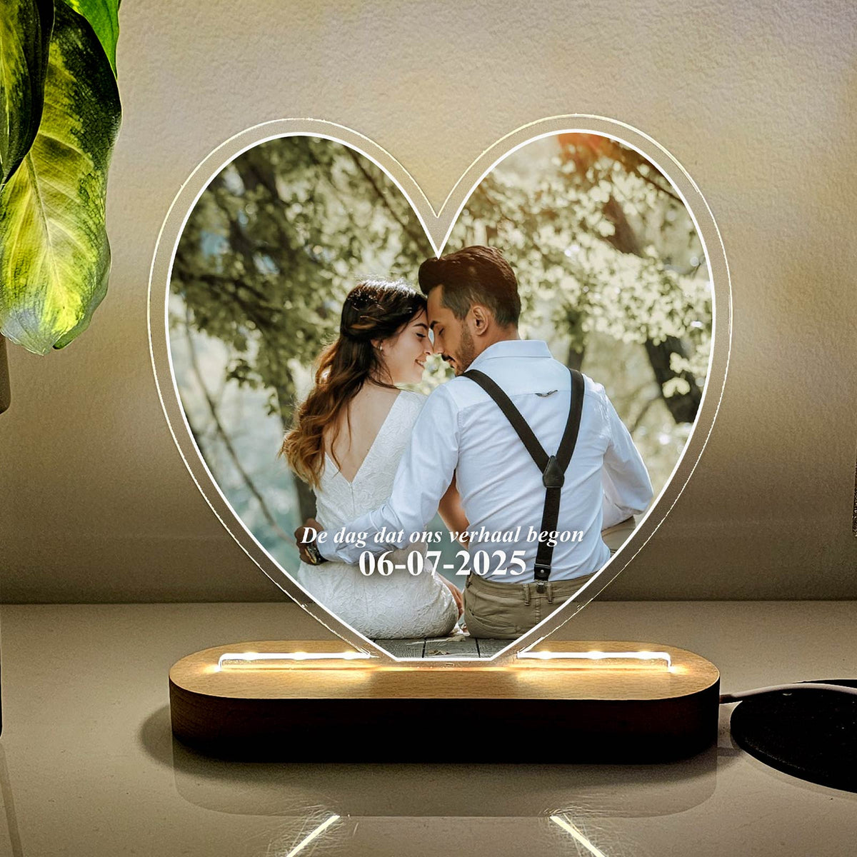 Jouw Bijzondere Dag - Gepersonaliseerde Fotolamp - Bella Mia