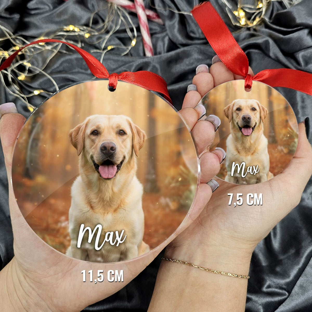 Jouw hond of kat als Fotokerstbal - Bella Mia