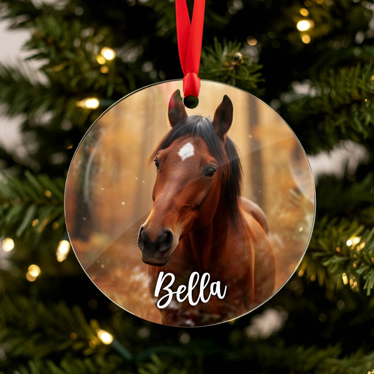 Jouw paard als Fotokerstbal - Bella Mia