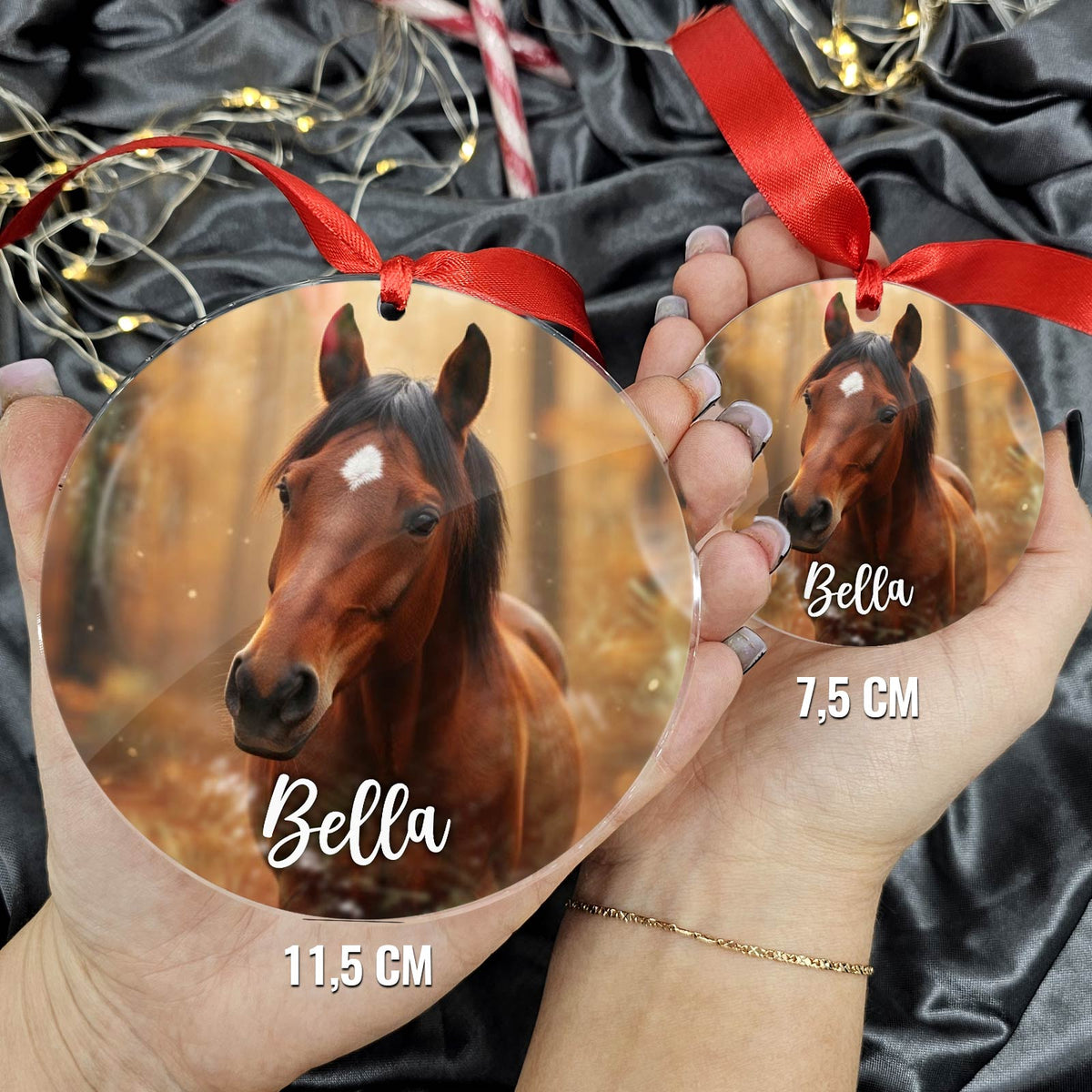 Jouw paard als Fotokerstbal - Bella Mia