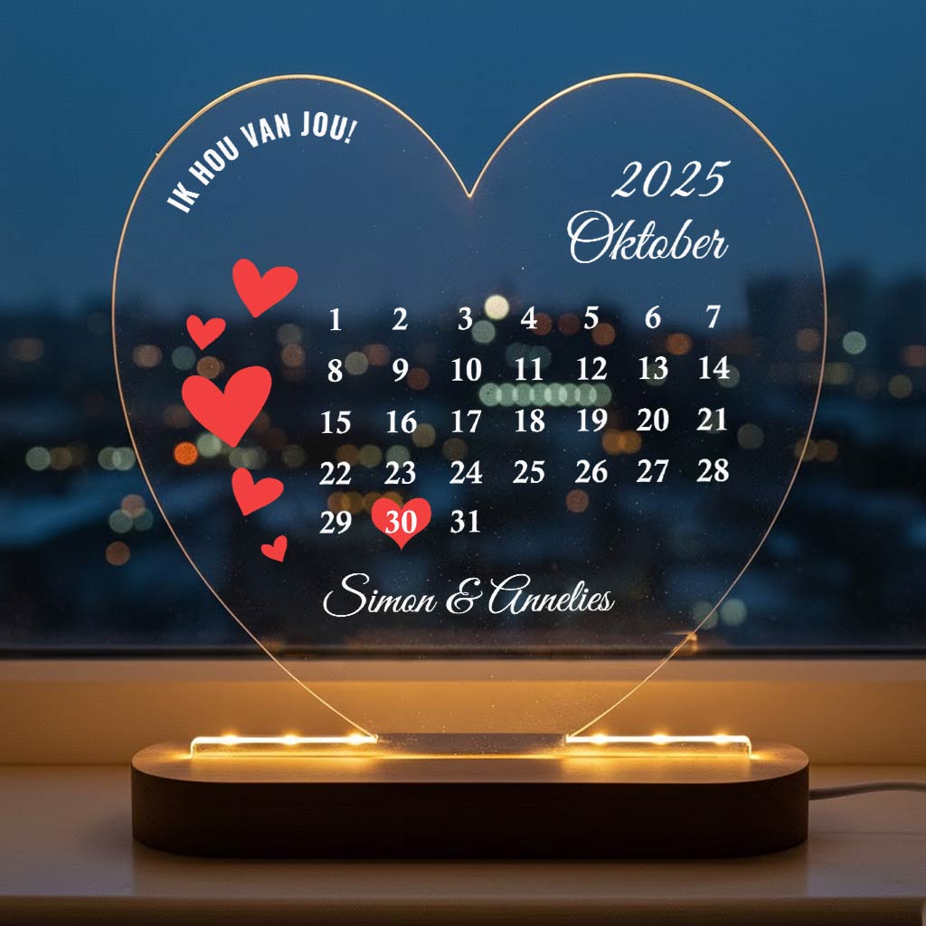 Kalender - Hart Ledlamp - Bella Mia