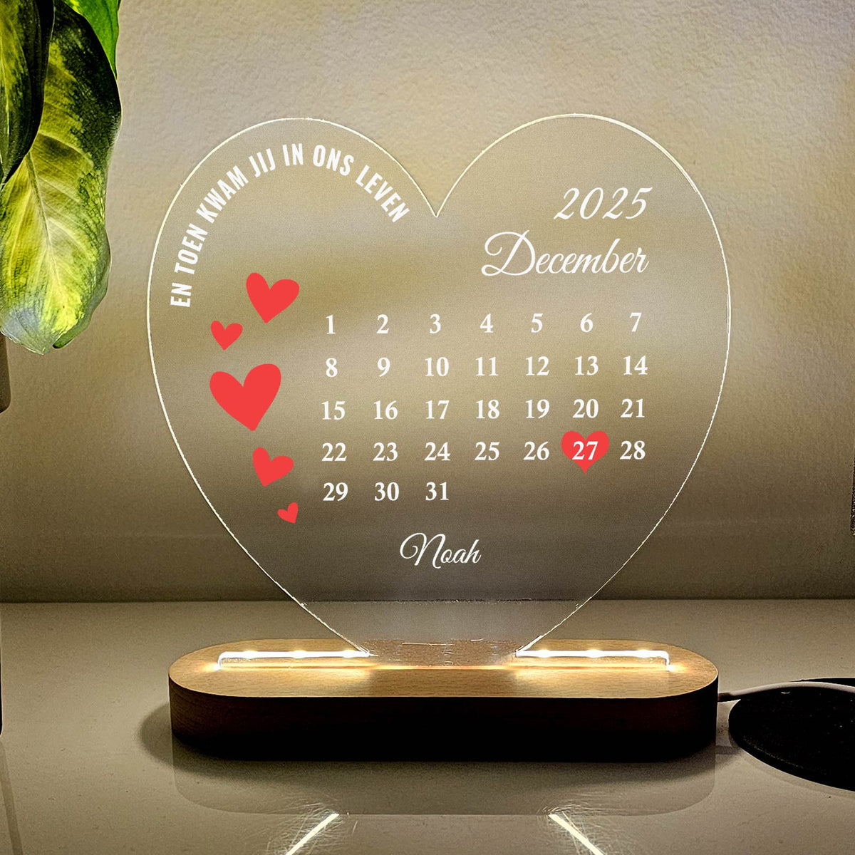 Kalender - Hart Ledlamp - Bella Mia