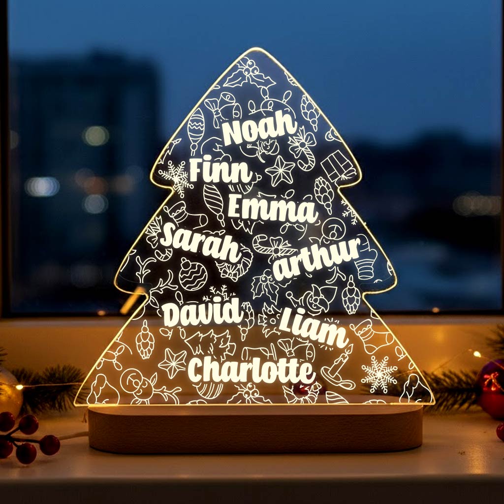 Kerstboom met Namen Ledlamp - Bella Mia