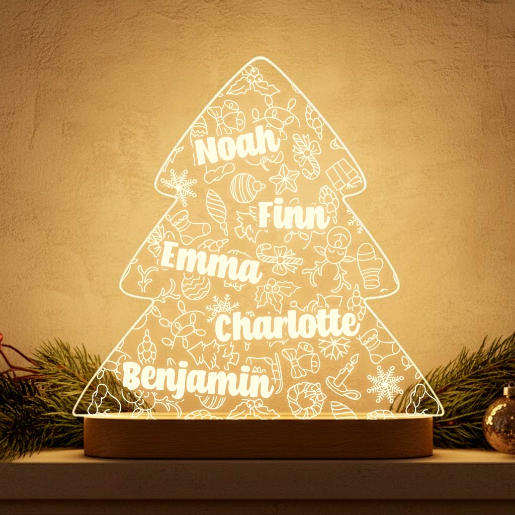 Kerstboom met Namen Ledlamp - Bella Mia
