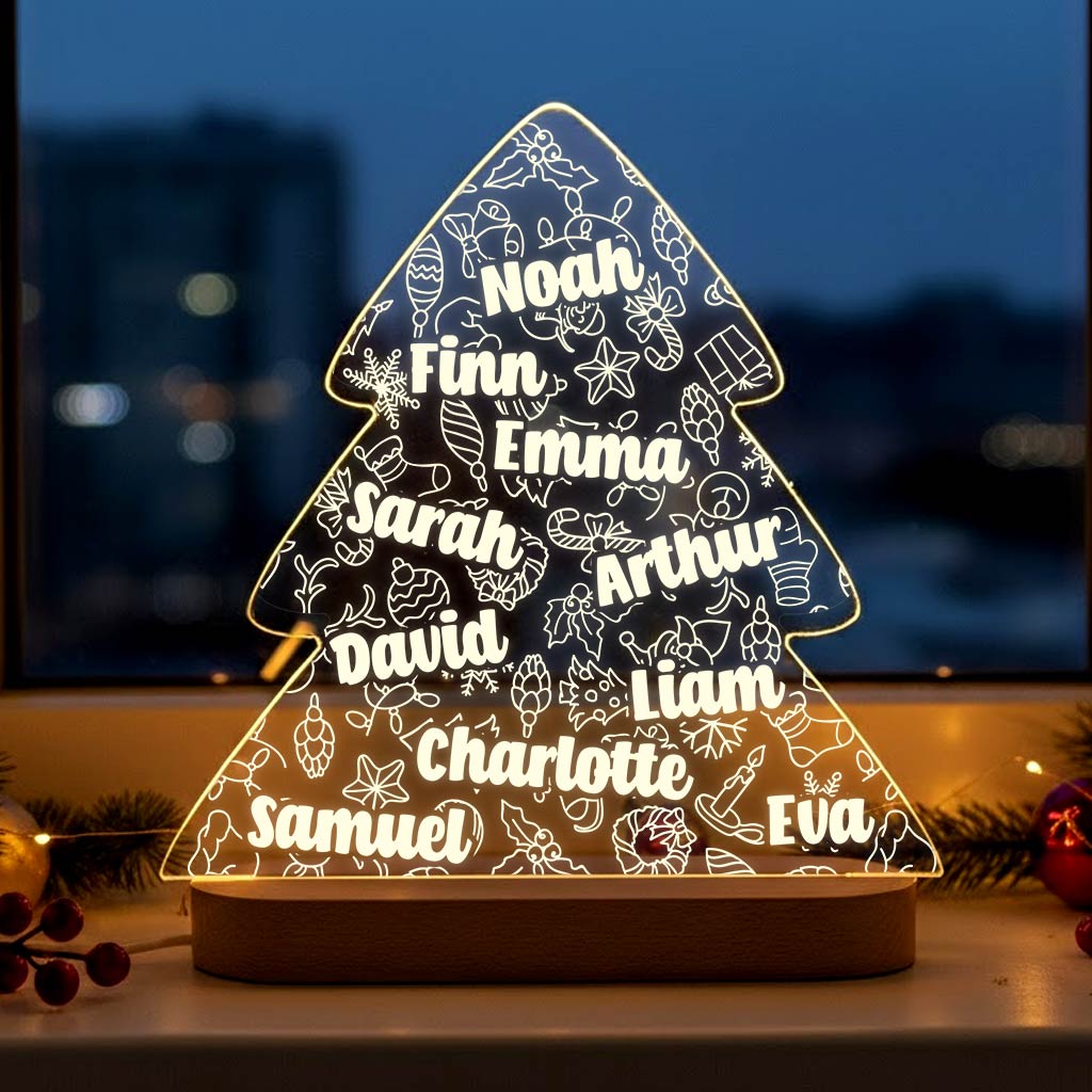 Kerstboom met Namen Ledlamp - Bella Mia