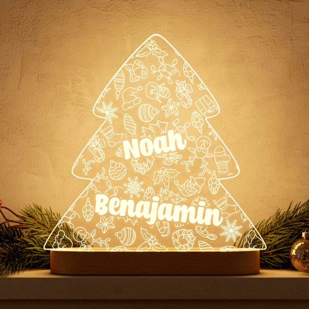 Kerstboom met Namen Ledlamp - Bella Mia