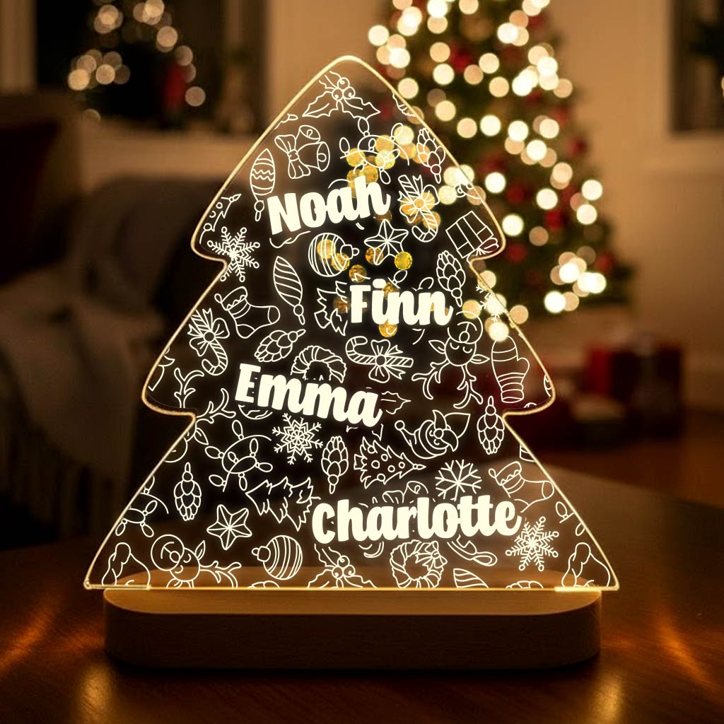 Kerstboom met Namen Ledlamp - Bella Mia