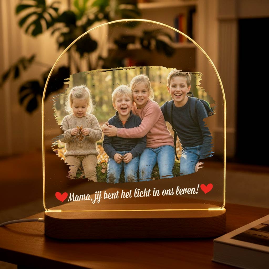 Licht in ons leven - Fotolamp voor mama - Bella Mia