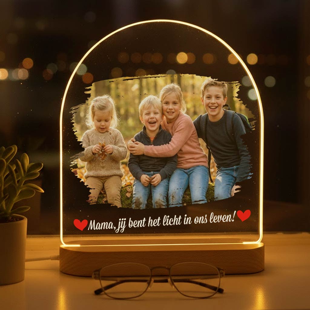 Licht in ons leven - Fotolamp voor mama - Bella Mia