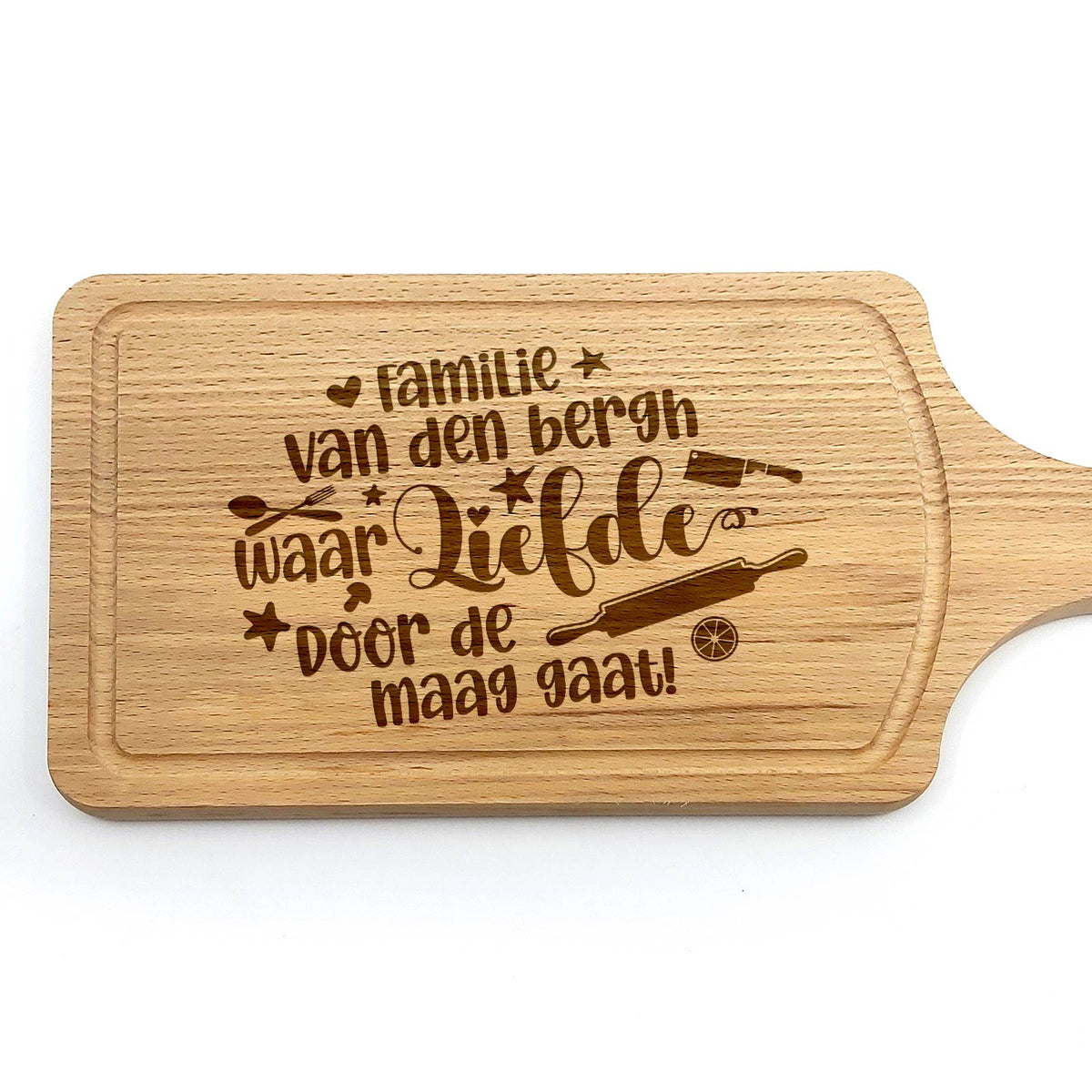 Liefde gaat door de maag - Snijplank - Bella Mia