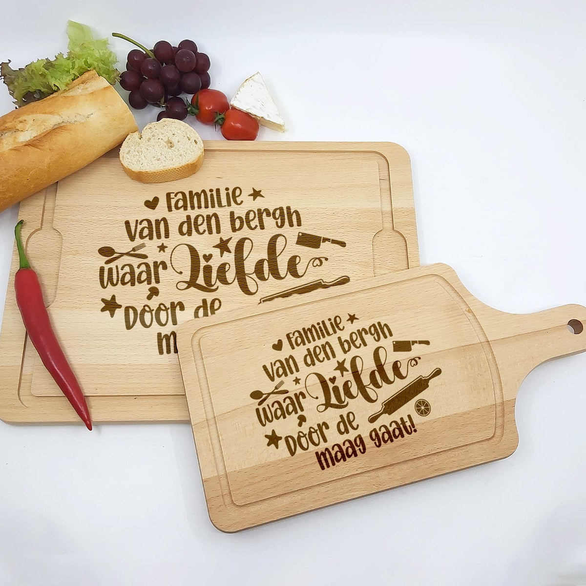 Liefde gaat door de maag - Snijplank - Bella Mia