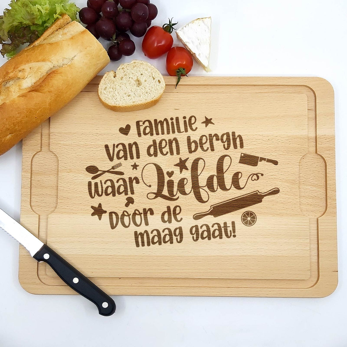 Liefde gaat door de maag - Snijplank - Bella Mia